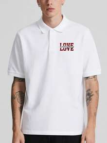 定制个性化男士 Polo 衫，多种照片选择，周年纪念礼物，商务，工作服，团队 T 恤