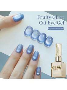XEIJAYI Cat Eye Nail Polish 15ml Reflective Cat's Eye Magnetic Nail Gel Soaking UV LED Gel Salon Female Nail Art Tools Fashion Holographic Nail Art - 藏蓝色 - 查看 1