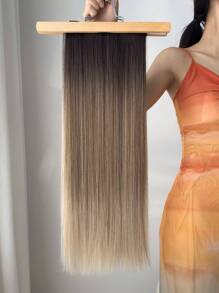 Clip In Haarverlängerungen 7-teiliges Set Farbverlauf 22 Zoll lang, gerades synthetisches Haar Verlängerungen Haarteile für Frauen