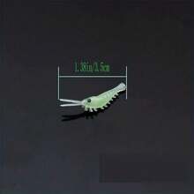 50pcs Luminous Soft Shrimp Bait Fishing Lures - Glow In The Dark Prawn Lure For Night Fishing - White - View 9