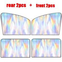 Easypie Selection 2PCS/4PCS Laser Magnetic Car Window Shades - Universal Fit For Front/Rear Windows, Foldable Sunshade Covers With Privacy Protection, Blocks UV/Heat For Most Vehicles