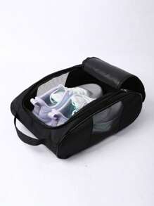 1Pc Travel Shoe Bag, Foldable Shoe Storage Bag, Zipper Shoe Bag, Unisex Boot Bag Shoe Box Shoe Storage Box, Travel Vacation Cruise Summer Vacation University Dormitory School Business Travel Essentials, Gym Shoe Storage Bag, Office Business Trip Suitcase Organization Artifact, Home Shoe Dust Storage Bag, Suitable For Students, White-Collar Workers, Travel Enthusiasts, Fitness Enthusiasts