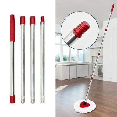 GFRED 1 不锈钢替换拖把杆，兼容 Vilida 4 节替换手柄，欧洲和美国螺纹，易于安装，适用于厨房浴室卫生间客厅粗螺纹拖把杆清洁配件