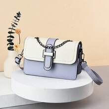 Women Shoulder Bags - 灰拼白 - 查看 2