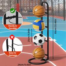 Multi-Layer Basketball, Football, Volleyball Ball Storage Rack, Suitable For Home, Living Room, Bedroom, Garage, Ball Organization And Storage Shelf
