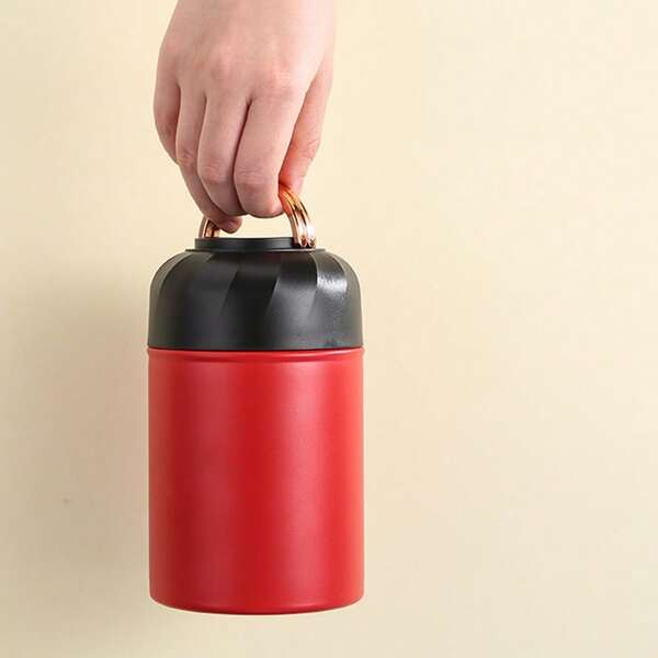 1 Stück 500ml/16,9oz Edelstahl 316 Thermo Lunchbox, tragbarer Edelstahl Lebensmittel Suppenbehälter, vakuumisolierte Lebensmitteldose, geeignet für Suppe, Porridge, Salat und mehr, großes Fassungsvermögen