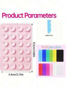 1个硅胶吸盘手机壳支架，双面硅胶章鱼吸盘手机支架，免提手机配件强力吸盘支架，适合自拍和视频拍摄（24个吸盘）