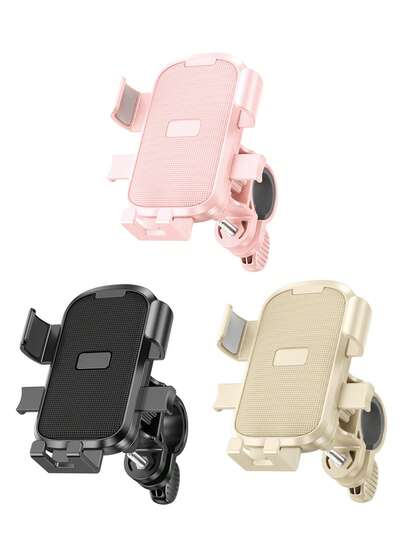 1pc Bicycle/Motorcycle Phone Navigation Holder, Delivery Rider Phone Bracket, Automatic Lock Electric Bike Riding Holder