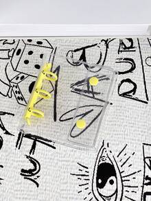 迷你三环马卡龙活页夹封面、双扣DIY收藏书、御宅族活动、透明贴纸书活页夹、贴纸笔记本、粘合剂补充装 - 彩色 - 查看 11