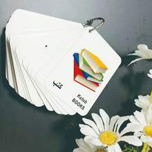 1 Set Of 70 Arabic-English First Words Flashcards Verbs/Emotions/Occupations/Household Items/Transportations Word Learning Cards,Bilingual Nomenclature Flashcards,Foreign Language Learning Materials - Multicolor - View 2