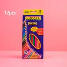 Set de 12/24 lápices de colores premium - mina 2B, ligeros, grosor de talla grande de 2mm, para artistas y estudiantes, ideales para dibujar, colorear y regalar, lápices de colores, lápices, lápices de colores, lápices de colores, regreso a la escuela