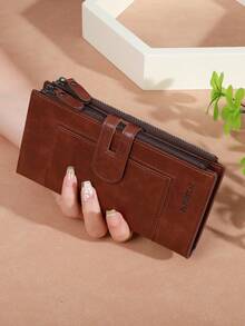 MADLEY Classic Solid Color Long Clutch Wallet Multi-Functional Lightweight Coin Purse Minimalist Retro Style Wallet For Men Wallet Purse Wallet Long Wallet For Women Wallet - Multicolor - View 11