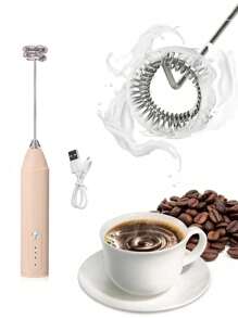 1 件手持式奶泡器，电动奶泡机，可充电奶泡器 - USB 充电，3 种可调速度，迷你电动搅拌机，适用于咖啡/牛奶咖啡/卡布奇诺/热巧克力/鸡蛋 - 彩色 - 查看 12