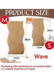 1pc Wooden Wave Pattern Tray, Creative Wooden Cutting Board Decor Tray, Nordic Style Aromatherapy Wooden Jewelry Organizer Tray, Home Decor & Photography Prop, Not For Direct Food Contact - Beige - View 4