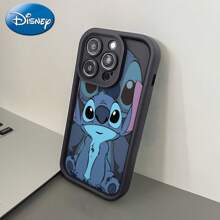 Disney [ized] Funda de teléfono de TPU en blanco y negro de la serie Stitch Couple de Disney, adecuada para Apple 16.15.1311 Pro Max XS. Diseño de dibujos animados lindos de 8 y 7 y 6 Stiches, regalo de cumpleaños, regalos festivos, Día de San Valentín, perfecto