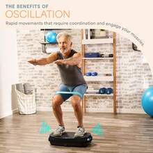 Whole Body Vibration Platform Exercise Machine - Lifepro Waver Mini Vibration Plate - Home & Travel Workout Equipment For Weight Loss, Toning & Wellness - Max User Weight 260lbs - màu đen - Xem 4