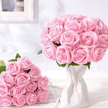 100Pcs Artificial Roses In Bulk, Real Touch Velvet Coral Pink Roses Realistic Roses For Wedding Centerpieces Flower Arrangement Home Decor (100, Coral Pink)