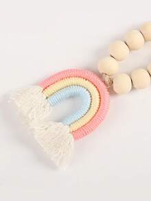 1 Piece Rainbow Magnetic Curtain Strap, Simple And Modern Style, No Drilling Or Installation Required, Cozy Nursery Magnetic Window Decoration Rope Baby Shower Home Decoration Gift, Baby Room Curtain Decoration, Nursery Decoration, Party Decoration, Baby Party Supplies - Multicolor - View 6