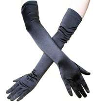 Unisex Nylon Long Gloves Fashion Style Prom Dress Up Performance Gloves Halloween