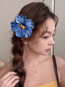 5 chiếc/1 chiếc Kẹp tóc hoa giả màu hồng, vàng, trắng, cam, xanh dương dành cho nữ, kích thước 7.5cm/2.95in, thời trang, đa năng, cao cấp, thanh lịch, tối giản, màu trơn, phù hợp cho đi chơi hàng ngày, thường ngày, dự tiệc, đi làm, du lịch, buộc tóc đuôi ngựa, búi tóc, rửa mặt, trang điểm, phụ kiện trang phục, kẹp càng cua, kẹp tóc, kẹp cài tóc, phụ kiện hoa, phụ kiện tóc màu trắng, trang phục du lịch nữ, phụ kiện dễ thương, phụ kiện Valentine, phụ kiện đội đầu, mùa xuân, ghim cài tóc - Nhiều màu - Xem 5