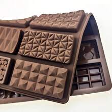 1 包迪拜巧克力棒开心果深模具，厚填充硅胶模具，用于填充 Knafeh 开心果棒大号厚糖果模具分开