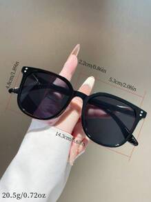 1 pereche ochelari de soare unisex cu pătrate și cuie, la modă, potriviți pentru ieșiri, călătorii, accesorii de vară, stil sport, condus, festivaluri, plajă, festivaluri de muzică electronică, vacanțe, ieșiri în familie, ținută elegantă, accesorii stil stradal, atmosferă de vacanță, sport, petreceri, activități în aer liber, stil stradal, pescuit, sărbători, vacanțe