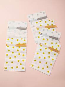 10/20/30pcs Gold Silver Drawstring Gift Bags - Plastic Favor Bags For Candy, Food Storage, Party Supplies (Wedding, Birthday, Christmas) Reusable Gift Pouch(Random Color) - Multicolor - View 3