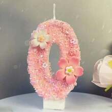 1pc Birthday Candle Numbers, 0-9 Numeric Candle, Romantic Party Favorite Digit Candle Cake Decor, Holiday Anniversary Party Cake Number Candle, Glitter Digit,Wedding