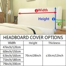 1-Piece Thick Suede Headboard Cover, All Inclusive Dust Cover, Back-To-Back Soft Package, Anti-Collision Headboard Cover,Kitchen Decor,Household Items,Mother's Day Gift,Bedroom Decor,Garden,Kitchen Decor,Summer,Beach,Travel Essentials,Room Decor,Squishy,Graduation - 白色 - 查看 5