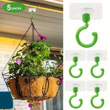 10pcs Rotatable Ceiling Adhesive Hooks - Easy Install, No Drill, Sticky Hanger For Hanging Plants, Lanterns, Wind Chimes, Contemporary Ceiling Decoration With Utility Hook