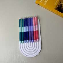4支装可擦凝胶笔，男女通用，硅胶笔握设计，轻巧易用，0.5毫米蓝黑墨水，书写流畅，可替换笔芯，带橡皮擦，可擦掉以防出错，多用途凝胶笔，硅胶凝胶笔，学生文具，返校必备 - 彩色 - 查看 11