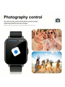 SIMSONLAB 1pc 1.83 Inch Silicone Strap Steel Smart Watch Band Wireless Talk ,Smart Watch For Women, Men Women Universal Fashion Sports ElectronicsSmart Watch For Android & IOS