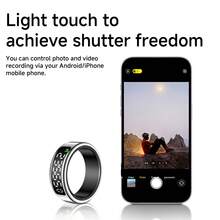 Anillo inteligente 2025 para hombres y mujeres, con pantalla de datos, detección de frecuencia cardíaca, podómetro, foto remota, control de gestos, resistente al agua y con compartimento de carga