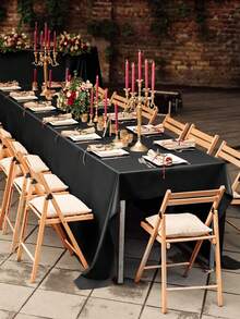 2pcs Elegant Satin Tablecloth, Smooth & Shiny Polyester, Rectangular Tablecloth In Multiple Colors, Suitable For Weddings, Parties, Birthdays And High-End Dining - Perfect For Bridal Showers And Special Occasions, Vibrant Tablecloth Decor With Smooth Texture