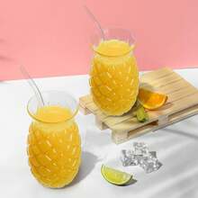 1pc Pineapple Cocktail Glass, Luxury Embossed Cocktail Glass, Juice Glass, Bartender Glass - View 8