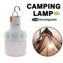 4pcs Rechargeable LED Camping Lanterns With USB Charging, Hands-Free Tent Light & Hook - Perfect For Adventure, Climbing, Emergencies & Holidays, Camping Accessories - 白色 - 查看 7