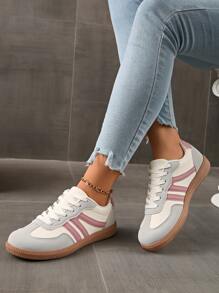 Zapatillas deportivas casuales para mujer, zapatos para correr en carretera, zapatos deportivos planos, pantalones deportivos a juego, shorts, faldas y calcetines versátiles hasta la rodilla