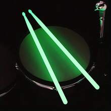 Glow-In-The-Dark Fluorescent Drumsticks 5A Snare Drum Sticks Jazz Glow Drumsticks Continuous Night Light Fluorescent Drumsticks - Multicolor - View 9