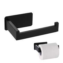 1PC Toilet Paper Holder,Stainless Steel Paper Towels Holder,Adhesive Roll Paper Stand,Toilet Paper Dispenser,Comfort Tissue Hanger,Absorbent Napkin Rack,Bathroom Accessories,Kitchen Towel Rack,Handle For Paper Towel, No-Drill , Wall-Mounted,Storage Cabinets,WC Organizer,Bathroom Hardware Equipment,Bathroom Decor,Round,Square Base Plates - Multicolor - View 19