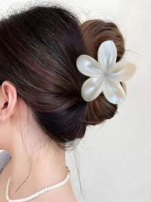 2 件花爪夹，发爪发型配饰，简约设计，适合女士，适合海滩度假发饰花发夹秋季配饰 - 彩色 - 查看 3