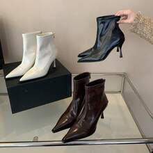 Women Pant Boots - 棕色單裡 - 查看 5