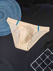 3pcs/Pack Men's Lightweight & Breathable Random Color Soft & Comfortable Briefs, Summer Random Solid Color Triangular Underwear For Men - Multicolor - View 5