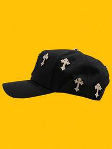 Gorra Barbas B Chrome 24k Hats Mod B Cruces Negro Unitalla - Negro - Ver 4