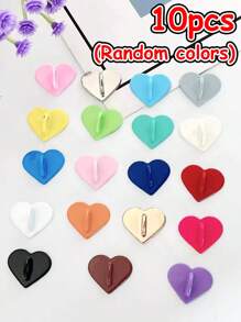 1/5/10pcs Heart-Shaped Metal Snap Buttons, Suitable For DIY Phone Case Lanyards, Phone Straps, In Gold, Silver, Black And Colorful, Phone Case Bag Hardware Accessories, Keychains, Keyring Clips, Smartphone Chains, Handmade Decorative Accessories, Smartphone Lanyards, Leaves No Trace, Compatible With All Android/Apple Series Smartphone Models Such As 17/16/15 Etc.