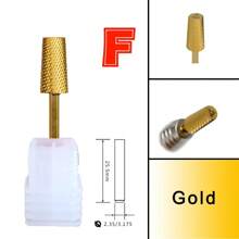 RolinStar 6.6 大号梯形锥形金银钢硬质合金铣刀指甲钻头修甲修脚