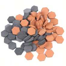100pcs/50pcs 1/16 Scale Small Hexagonal Brick Model - Handmade And Clay Fired - Perfect Proportion For Realistic Brick Dollhouse - Christmas Gift, Birthday Gift - Multicolor - View 9
