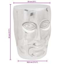 Hocker Silbern 33x33x45 cm Aluminium - Silber - Übersicht 6
