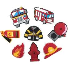 12 piezas Encantos de zapato de la serie de automóviles caprichosos - Encantos de decoración de zapatos para zuecos, jigs, diapositivas de burbujas, sandalias - Camión de bomberos, vehículo de ingeniería, accesorios de PVC de colores para automóviles para hombres y mujeres, alfileres de zapato, encantos de automóviles, regalo perfecto de Navidad, cumpleaños, recuerdos de fiesta, suministros de manualidades DIY - Multicolor - Ver 13