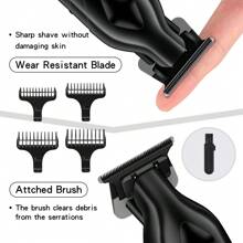 HIENA 专业男士理发器和剃须刀套装，3 件/2 件/1 件可选，USB 充电无线理发工具带 LED 显示屏，锂电池，迷你机器，适合初学者理发师和家庭使用，节日馈赠佳品