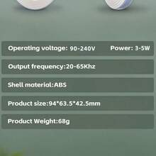 防蚊夜灯，超声波驱蚊，静音驱蚊驱虫。插电使用，节能低耗，可24小时使用。适用于卧室、客厅、餐厅、厨房、办公室、书房、公寓等场所。物理驱蚊，无污染，全家适用。 - 英規插(220-240V) - 查看 8